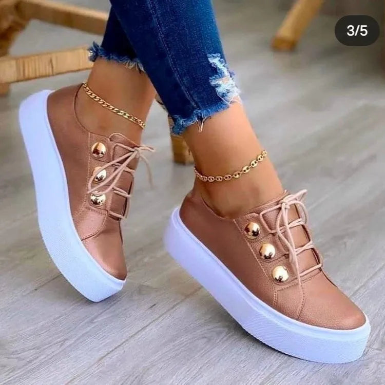 Womens lace store up casual shoes